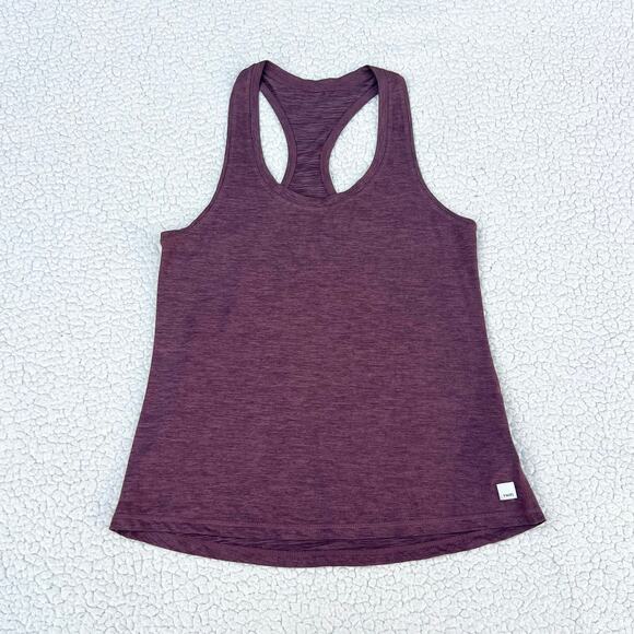 Vuori Lux Performance Racerback Heathered Maroon Tank Top NWOT - Picture 1 of 7